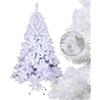 Tubiaz Albero di Natale artificiale, 180 cm, con 650 punte, abete con montaggio rapido, con supporto, decorazione natalizia, difficilmente infiammabile, bianco