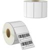 BETCKEY - 57mm x 25mm(2,25 in x 1 in) Perforated Etichette Termiche per Cartelle e Uso Multiplo Compatibile con stampanti Zebra e altre [2 Rotoli/3000 Etichette]