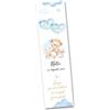 PRINTSERVIS 30 Segna libro per festa Battesimo personalizzabile 40x150 stampato su cartoncino 300gr per bimbo/a pronto per l'utilizzo e facile da compilare (Orsetto Celeste)