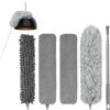 Vicloon Spolverino Allungabile Ragnatele Pulizia, 7Pcs Microfibra Spolverino Telescopico Allungabile Lavabile Piumino, Polvere per Sotto Divano Letto Ventilatore a Soffitto