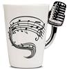 Froster Tazza Microfono in scatola nera, Tazza di Musica in ceramica 220 ml, Regalo per Musicista Cantante