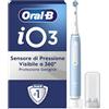 Oral-B Spazzolino Elettrico Ricaricabile iO 3N, Sensore di Pressione, Timer Anello Luminoso, 3 Modalità di Spazzolamento, 1 Testina, 1 Spazzolino, Blu, Idea Regalo