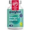 Gloryfeel Omega 3 Vegano, Eletto PRODOTTO DELL'ANNO 2025, 60 Capsule, Materia Prima life'sOMEGA, 2000mg di Olio di Alghe con 600mg di DHA e 300mg di EPA, Alta Biodisponibilità, Arricchito con Vitamina E