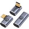 GRAUGEAR Connettore USB-C, 3 pezzi, trasmissione dati veloce da 40 Gbps, USB 4.0, trasmissione USB-C a due lati, compatibilità universale, adattatore USB C a USB C