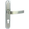 domino DEKAN M6/M9 - Set di 72 maniglie per porta della camera, dell'ufficio, della cantina e della porta interna, a forma di L, set di maniglie per porta in alluminio, cromato/nichel, DEKAN M6/M9