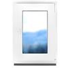 Generic Finestra Serramenti in pvc bianco - Satinato - vetro camera Larghezza x Altezza 50 x 100 cm apertura destra 500 x 1000 mm funzione girevole - bauPlaza
