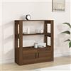 WRJENFSC Credenza Soggiorno Madia Ingresso Mobile da Ufficio Mobile bar Credenza Rovere Marrone 80x30x90 cm in Legno Multistrato Adatto per sala da pranzo, ingresso, corridoio e soggiorno
