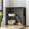 PJDDP Gabbia per Gatti da Interno Multifunzionale, Gabbia per Recinto per Gatti da Esterno con Cuccia per Gatti A 3 Livelli in Filo Metallico, Box per Gatti Staccabile,2 Layer