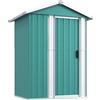 vidaXL Capanno da Giardino Verde 126x97,5x177 cm Acciaio Zincato