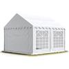 TOOLPORT Tendone per Feste 5x5 m PVC Bianco 100% Impermeabile Gazebo da Giardino Tendone da Esterno Tenda Party