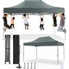 COBIZI Gazebo 3x4,5 Pieghevole Impermeabile senza Parete Laterale,Gazebo Esterno Resistente,Tende per Gazebo,Tendone Padiglione Pop Up per Feste Campeggio (3 per 4,5m Grigio)