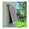 Decor Space Decorspace Tenda da sole a caduta cassonata per balcone e veranda con braccetti telo impermeabile (400 x h 300 cm, Verde/Bianco)