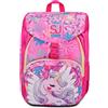 SJ Seven SJ Gang Zaino Scuola Primino, Rosa, Unicorn Led, Mono Scomparto, Zaino Scuola Elementare, Zaino Bambina