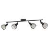Eglo Plafoniera Sonnino, lampada da soffitto con 4 faretti, faretti in stile industriale regolabili, metallo nero, faretti da soffitto con attacco E14