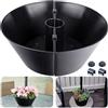 EBaokuup Fioriere a ombrello - Vaso semicircolare con foro per ombrello, vaso per fiori per interni ed esterni, giardino, piante domestiche (1 pz)