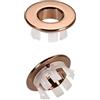DTGN 30x13.5mm(DxT) Lavandino Troppo Pieno Copertura - 2Pz - Ottimo per Bagno Cucina Lavandino - Rame Vasca Modanatura Inserire Foro Rotondo Cappucci - Oro Rosato