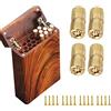 LetCart Cerniera Invisibile In Ottone, 4pcs/Pack 8mm Rame Barile Cerniere 180º Nascosto Cerniere Porta Invisibile Per Hardware Gabinetto