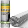 BLOSTM Rotolo di pellicola isolante 25 m x 60 cm, pannelli riflettenti per radiatori, per pavimenti, soffitti, tetti, pareti, risparmio energetico e denaro