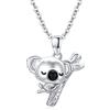 JFASHOP Collana Koala Donna Argento Sterling 925 Collana Pendente Orso Koala Gioielli Animali Regali Koala Carini per Donne Ragazze Fidanzata Bambini