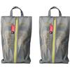 pack all Borsa per scarpe da viaggio, impermeabile, per palestra, resistente agli odori, per scarpe da calcio, per sport, colore grigio, confezione da 2