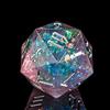 Cusdie Dadi D20 DND da 33 mm, con bordi affilati e inclusioni in lamina glitterata, dadi singoli da 20 lati, per giochi di ruolo come regalo per giochi di ruolo come dungeon e draghi (viola)