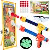 Herefun Gioco di Tiro per Bambini, 2 Pistola Giocattolo, Gioco di Tiro Giocattolo Set con 24 Palline di Schiuma + Bersaglio di Tiro in Piedi + Occhiali Protettivi, Gioco per Ragazzi Ragazze