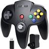 miadore N64 Switch Controller online per Switch 1 2/Console N64, Plug & Play,Ricevitore USB da 2,4 GHz e ricevitore N64,Controller wireless per PC Windows, MAC, Raspberry PI, Switch OLED/Lite(nero)