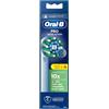 Oral-B Pro Cross Action - Testine per spazzolino elettrico, a forma di X e setole angolate per una rimozione più profonda della placca, confezione da 4, colore: bianco