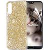 OKZone Cover Huawei P20, Custodia Lucciante con Brillantini Glitters Ultra Sottile Design Case Cover di Alta qualità in Silicone TPU Bumper Smartphone Protezione Cover per Huawei P20 (Oro)