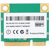 ASHATA Scheda adattatore di rete wireless, 2.4G 5Ghz 867Mbps AC Gigabit Dual Band Mini PCI-E Wifi Card, con 2 antenne, per computer