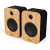 Marley House of Marley Get Together Duo, Casse Altoparlanti Bluetooth Wireless Realizzate in Modo Sostenibile, Durata della Batteria di 20 Ore o Alimentazione di Rete, Legno/Nero, 20.1 x 10.5 x 13 cm (x2)
