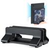 Psitek Supporto Verticale in Alluminio per Laptop Doppio, Larghezza dello Slot Regolabile 12-36mm, Salvaspazio per MacBook e Laptop