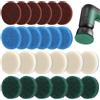 MOSTFUN 24 Pezzi Pad di Pulizia Spazzola di Pulizia Elettrica Compatibile con Bosch 6033 Cordless Casa Giardino Spazzola(6x Schiuma Pad 6x Cucina Pad 6x Pad Abrasivo Pad 6x Microfibra Pad)