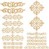 NBEADS 16pz Toppa da Ricamo con Fiore d'oro, Toppe Termoadesive Toppe Cucite Applicazioni Floreali Dorate per La Decorazione di Abiti da Sposa Riparazione di Abbigliamento Zaini Jeans Caps