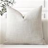 Artscope 1 Pezzi Federe per Cuscini in Finto Lino Minimalista Copricuscini Decorativo per Domestica Soggiorno Camera da Letto Divano 50x50cm, Beige