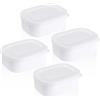 ZBHDEYG Set di 4 scatole di congelamento in plastica con coperchio, contenitore di conservazione piccolo per alimenti, mini bicchiere, contenitore per il pranzo