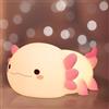 Ammonite Axolotl Luce Notturna, Carina Lampada Axolotl, Morbida Luce Notturna per Bambini in Silicone LED con Sensore Touch, Decorazione per Camera da Letto come Regalo di Compleanno o Natale
