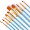Bougimal Pennelli per Dipingere, Set di 10 Pennelli Pittura per Principianti, Bambini y Artisti - Blu