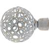 GIRASOLE HOME® Terminale Palla per Asta da Tenda dal Diametro di 18-20 mm 2 Pezzi in Ferro (Bianco e Oro)