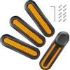 Ainiv Copri Ruota Monopattino Mozzo Cappucci Protettivi con Striscia Riflettente, Copriruota Laterale con Riflettore Posteriore, Scooter Accessori per Xiaomi M365 Pro 1S Essential Pro2 Mi3 (Giallo)