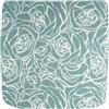 SaRani Cuscini per Sedia con Fascia Elastica e Imbottitura in Gommapiuma, Coprisedie in Cotone a Fantasia Rose (6, Turchese, 40x40 cm)