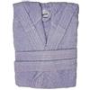 Bassetti Time Accappatoio Spugna con Cappuccio Uomo Donna da 360 gr/mq, Glicine, XL