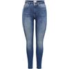Only Onlblush Life Mid Sk Ank Raw Rea403 Noos Jeans, Medium Blue Denim 1, M Donna