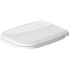 Duravit Sedile WC D-Code Compact, tavoletta WC, copriwater con cerniere in acciaio inox, coperchio water in plastica termoindurente Duroplast, bianco