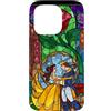 Disney La Bella e la Bestia - Vetro colorato Belle e Principe Custodia per iPhone 15 Pro