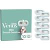 Gillette Venus Deluxe RASOIO DONNA Smooth Sensitive, 10 LAMETTE DONNA di Ricambio (da 5 Lame), per una Rasatura Fluida Profonda Duratura, con Striscia Idratante, Skin Cushion, idea regalo