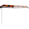 vidaXL Tenda da Sole Retrattile Sensore LED Veranda Richiudibile Tenda Tendone Parasole Telo di Protezione Paravento 350x250 cm Arancio Marrone