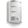 Philips Python Applique LED, Lampada da Esterno, 5,5 W, 700 lm, Luce Bianca Calda 2.700 K, Resistente a Intemperie IP44, Sensore di Movimento a Infrarossi, LED Integrato, Durevole, Alluminio