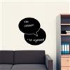 Ambiance Sticker Ardesia - Adesivo da parete trasparente con bolle di dialogo 55 x 55 cm