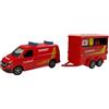 Kids Globe VW Transporter 520321 - Vigili del fuoco con rimorchio, 27,5 cm, giocattolo per bambini